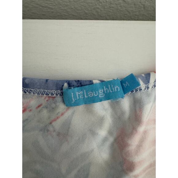 J. McLaughlin Womens Aloha Tropical Top Stretchy Size Medium Catalina Cloth - Picture 6 of 7